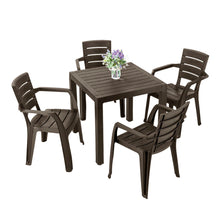 Combo Comedor Baru (1 Mesa + 4 Sillas Con Brazos) Wengue