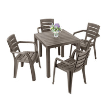 Combo Comedor Baru (1 Mesa + 4 Sillas Con Brazos) Mocca