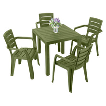 Combo Comedor Barú Trendy (1 Mesa + 4 Sillas Con Brazos) Verde Selva