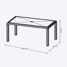 Combo Comedor Familiar Eterna (1 Mesa + 6 Sillas con Brazos) Wengue