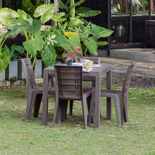 Combo Comedor Barú (1 Mesa + 4 Sillas Sin Brazos) Mocca