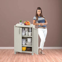 Combo Cocina Rattan (Armario Grande + Armario Mediano) Taupe