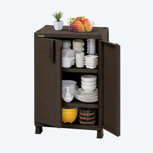 Combo Cocina Rattan (Armario Grande + Armario Mediano) Wengue