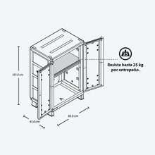 Combo Cocina Rattan (Armario Grande + Armario Mediano) Wengue