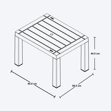 Combo Piscina (2 Camas Asoleadoras + 2 Sillas Playeras + 1 Mesa De Centro Rectangular) Blanco