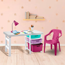 Combo Estudio Infantil (Escritorio + Silla) Niñas Fucsia