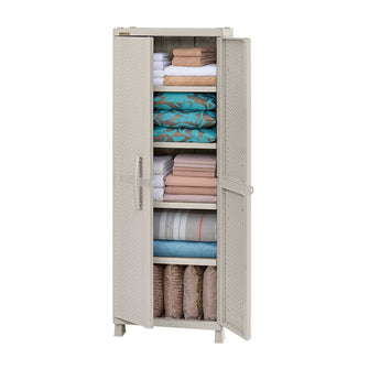 Armario Grande Apariencia Rattan Taupe