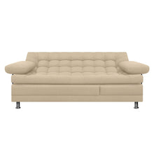 Sofa Cama Multifuncional Euro Con Brazos Antifluido, Color Beige