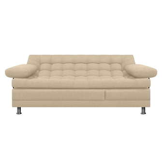 Sofa Cama Multifuncional Euro Con Brazos Antifluido, Color Beige