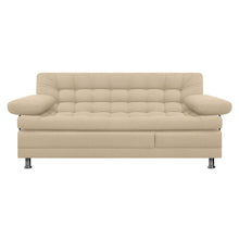 Sofa Cama Multifuncional Euro Con Brazos Antifluido, Color Beige