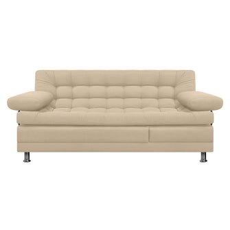 Sofa Cama Multifuncional Euro Con Brazos Antifluido, Color Beige