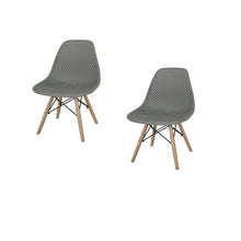 Kit por 2 Silla Air Eames Para Sala Comedor Restaurante - Gris