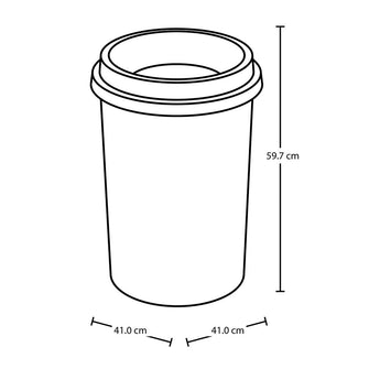 Papelera Evo Apariencia Metal 50 L Negro