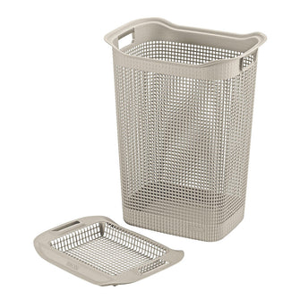 Cesta Para Ropa Linum Con Tejido Premium Taupe