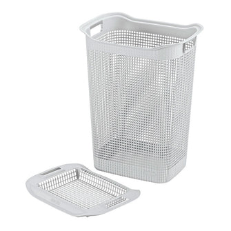 Cesta Para Ropa Linum Con Tejido Premium Gris Hielo