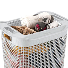 Cesta Para Ropa Linum Con Tejido Premium Gris Hielo