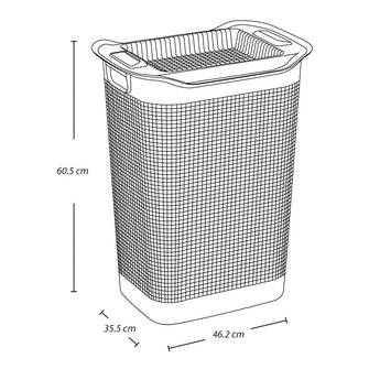 Cesta Para Ropa Linum Con Tejido Premium Blanco