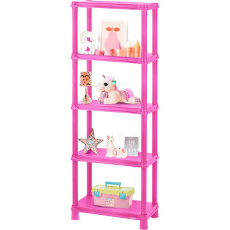 Estante Infantil de 5 Niveles 12" Rosado Fuerte