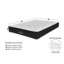 Combo Para Habitación Yuram, Incluye Base Cama - Colchón - Closet - Panel y Mesa de Noche