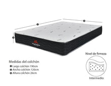 Combo Omega de cama y colchon semidoble para habitación con protector