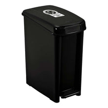 Basurero Pedal Delgado 10 Litros Negro