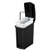 Basurero Pedal Delgado 10 Litros Negro