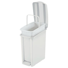 Basurero Pedal Delgado 10 Litros Blanco