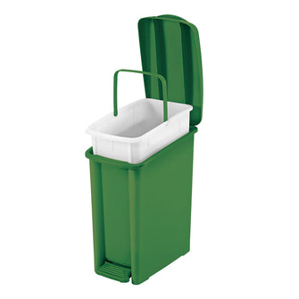 Basurero Pedal Delgado 10 Litros Verde