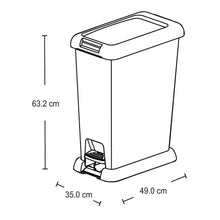 Basurero Pedal 35 Litros Negro