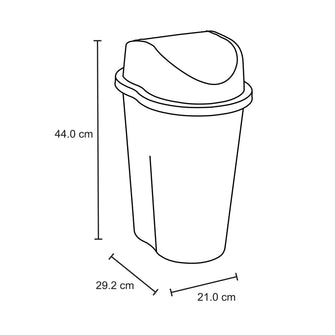 Papelera Style Tapa Vaiven 10 Litros Verde