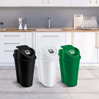 Papelera Style Tapa Vaiven 25 Litros Negro