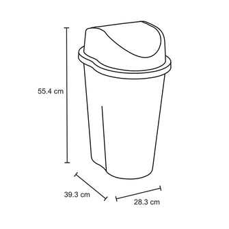 Papelera Style Tapa Vaiven 25 Litros Blanco