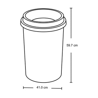 Papelera Style Tapa Vaiven 10 Litros Negro