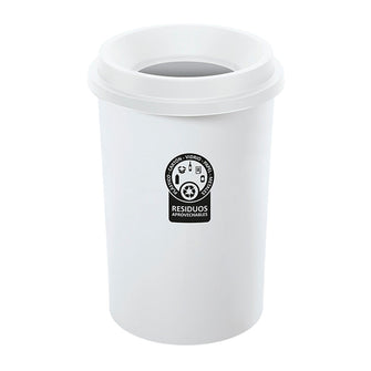 Papelera Evo 50 Litros Manejo Residuos Blanco