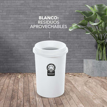 Papelera Evo 50 Litros Manejo Residuos Blanco