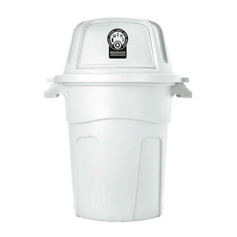 Basurero Manejo Residuos 100 Litros Blanco