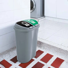 Basurero Manejo De Residuos 50 Litros Doble Gris