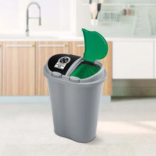 Basurero Manejo De Residuos 50 Litros Doble Gris