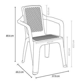 Silla Eterna Con Brazos Blanco Arena