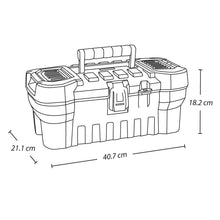 Caja Herramientas 16" Cerradura Plástica Verde