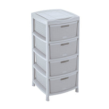 Gavetero Fique Con 4 Gavetas y Tapa Organizadora Gris Hielo
