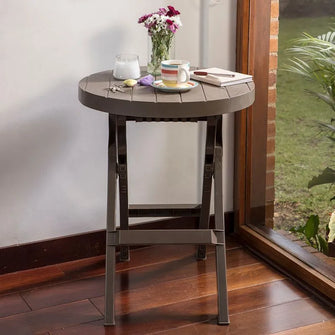 Mesa Plegable Redonda Barú Mocca