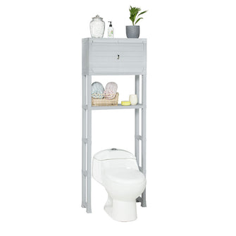 Estante Organizador con Puertas para Baño Gris Hielo