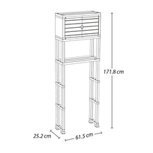 Estante Organizador con Puertas para Baño Gris Hielo