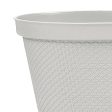 Matera Ovalada Rafia 40 Cm con Plato Gris Hielo