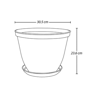Matera Redonda Rafia 30 Cm con Plato Verde Musgo