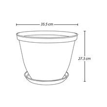 Matera Redonda Rafia 35 Cm con Plato Verde Musgo