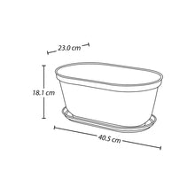 Matera Ovalada Rafia 40 Cm con Plato Verde Musgo