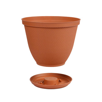 Matera Redonda Red Rafia de 35 Cm Terracota