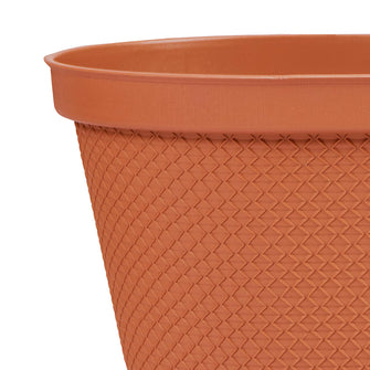 Matera Ovalada Rafia 40 Cm con Plato Terracota